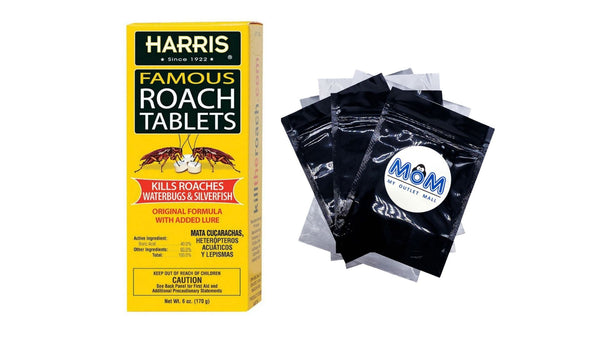 Famous Roach & Silverfish Killer Tablets - 1 pack - 6 oz per pack - plus 3 My Outlet Mall Resealable Storage Pouches