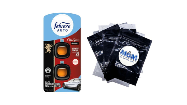 Auto Car Air Freshener, Odor-Fighting Car Vent Clip, Old Spice Swagger, 2 Count - 1 pack - plus 3 My Outlet Mall Resealable Storage Pouches
