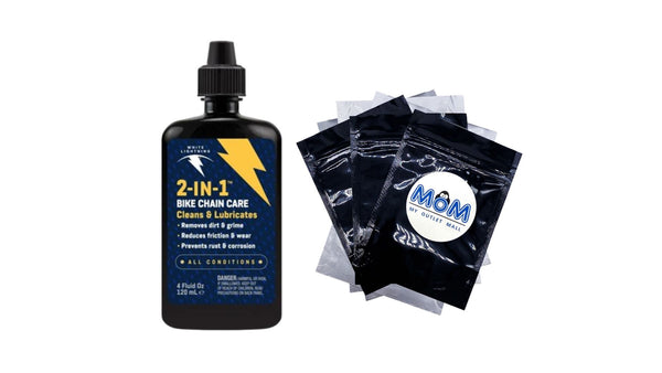 2-in-1 Fast & Easy Bicycle Chain Lube - 1 pack - 4 oz per pack - plus 3 My Outlet Mall Resealable Storage Pouches