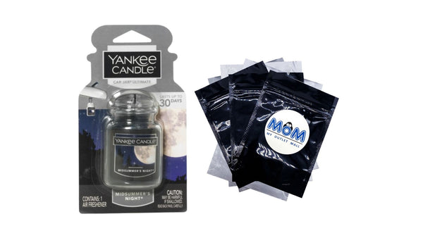 Car Jar Ultimate Mid Summer's Night Scent, Hanging Car Air Freshener - 1 pack - plus 3 My Outlet Mall Resealable Storage Pouches