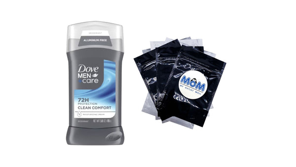 Men+Care Deodorant Stick for Men Clean Comfort Aluminum Free with Moisturizing Cream - 1 pack - 3 oz per pack - plus 3 My Outlet Mall Resealable Storage Pouches