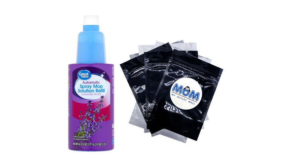 Auto Spray Mop Floor Cleaning Solution Refill, Lavender Scent - 1 pack - 42 oz per pack - plus 3 My Outlet Mall Resealable Storage Pouches