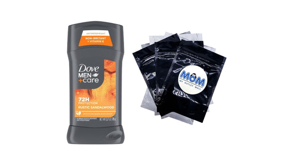 Men+Care Antiperspirant Deodorant Stick for Men Rustic Sandalwood - 1 pack - 2.7 oz per pack - plus 3 My Outlet Mall Resealable Storage Pouches