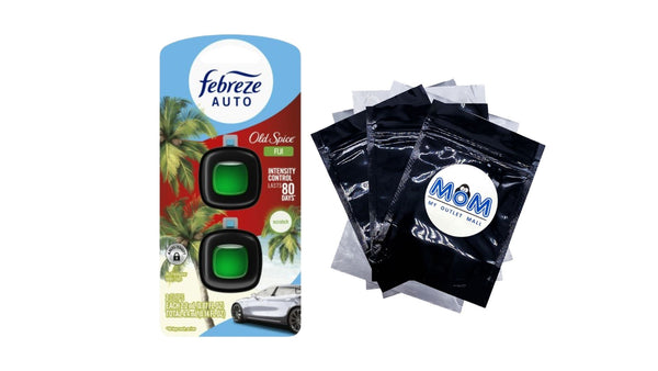 Auto Car Air Freshener, Odor-Fighting Car Vent Clip, Old Spice Fiji - 1 pack - 2 count per pack plus 3 My Outlet Mall Resealable Storage Pouches