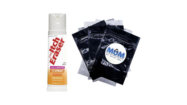 The Itch Eraser Spray - 1 pack - 0.95 Fl oz per pack - plus 3 My Outlet Mall Resealable Storage Pouches