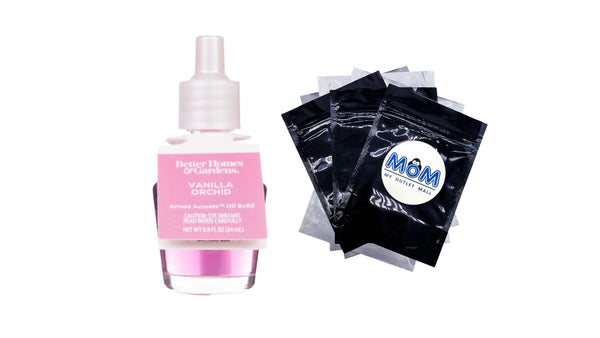 Aroma Accents Oil Refill, Vanilla Orchid - 1 pack - plus 3 My Outlet Mall Resealable Storage Pouches