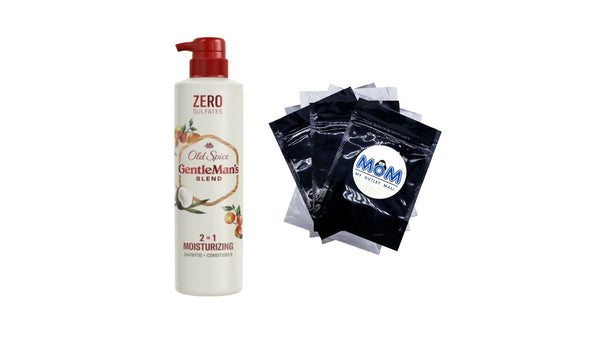 2-in-1 Men's Shampoo and Conditioner, Moisturizing Gentleman's Blend, All Hair - 1 pack - 14.8Fl oz per pack - plus 3 My Outlet Mall Resealable Storage Pouches