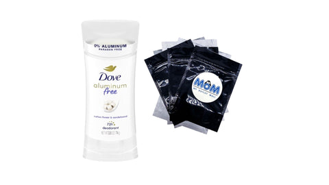 Aluminum Free Deodorant Stick Cotton Flower & Sandalwood - 1 pack - 2.6 oz per pack - plus 3 My Outlet Mall Resealable Storage Pouches