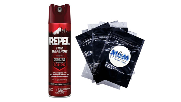 Tick Defense Aerosol Spray with 15% Picaridin - 1 pack - 6.5 oz per pack - plus 3 My Outlet Mall Resealable Storage Pouches