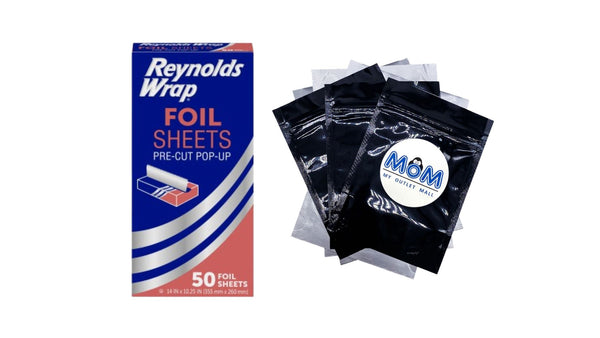 Pre-Cut Pop-Up Aluminum Foil Sheets, 14 x 10.25 inches, 50 Sheets - 1 pack - plus 3 My Outlet Mall Resealable Storage Pouches