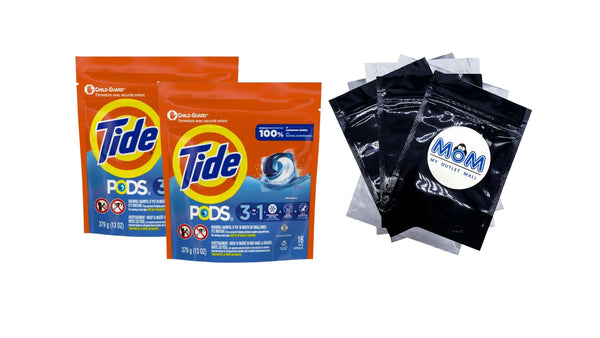 Pods Liquid Laundry Detergent Pacs, Original Scent - 2 packs - 16 Count - plus 3 My Outlet Mall Resealable Storage Pouches