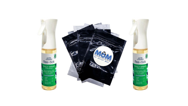 Unlimited Spray Flea & Tick Daily Treatment for Dogs - 2 packs - 10 oz per pack - plus 3 My Outlet Mall Resealable Storage Pouches