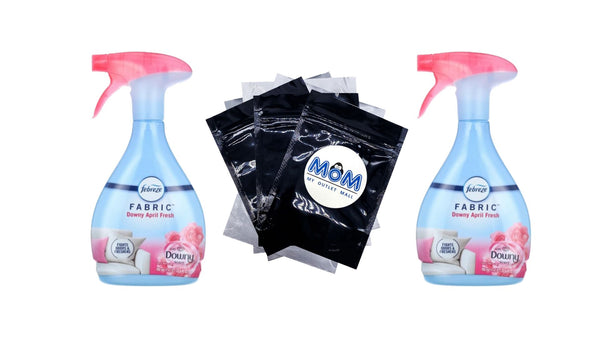 Fabric Spray Air Freshener, Odor-Fighting Fabric Refresher, Downy April Fresh - 2 packs - 23.6 oz per pack - plus 3 My Outlet Mall Resealable Storage Pouches
