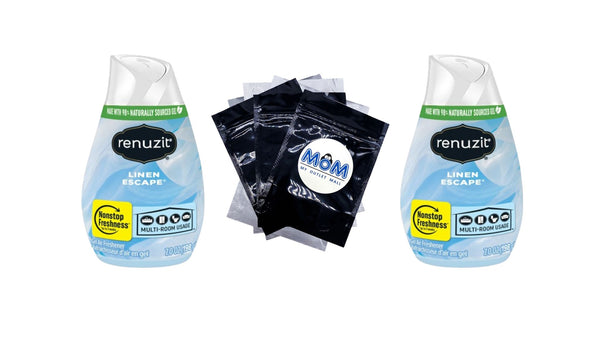 Adjustable Gel Air Freshener Cone Linen Escape Scent - 2 packs - 7oz per pack - plus 3 My Outlet Mall Resealable Storage Pouches