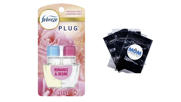 Plug In Air Freshener, Odor-Fighting Scented Oil Refill, Romance & Desire Scent, 1 Refill - 1 pack - 0.87 oz per pack - plus 3 My Outlet Mall Resealable Storage Pouches