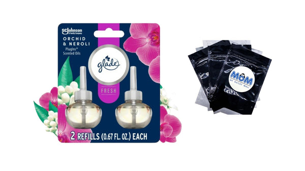 PlugIns Scented Oil Refills, Air Freshener,&nbsp;Orchid & Neroli, Infused with Essential Oils - 1 pack - 2 count per pack - plus 3 My Outlet Mall Resealable Storage Pouches