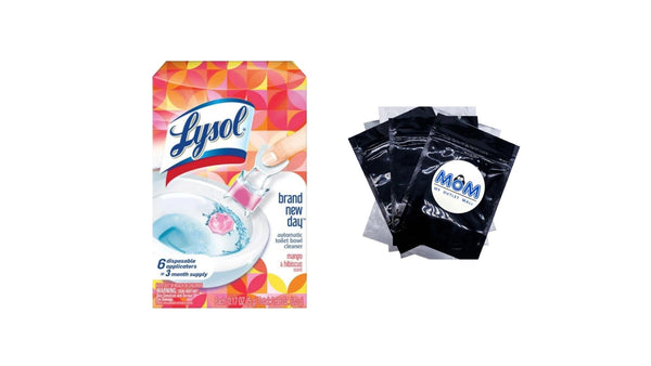 Click Gel Automatic Toilet Bowl Cleaner For Cleaning and Refreshing, Brand New Day Mango & Hibiscus - 1 pack - 6 counts per pack - plus 3 My Outlet Mall Resealable Storage Pouches