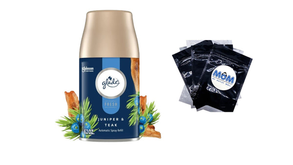 Automatic Spray Refill, Air Freshener,&nbsp;Infused with Essential Oils, Juniper & Teak - 1 pack - 6.2 oz per pack - plus 3 My Outlet Mall Resealable Storage Pouches