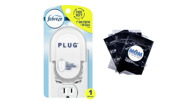 Odor-Fighting Fade Defy Plug Air Freshener Warmer Device, Fresh - 1 pack - 1 count per pack - plus 3 My Outlet Mall Resealable Storage Pouches