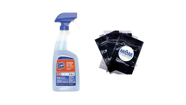 Disinfecting All-Purpose Cleaner Spray & Glass Cleaner - 1 pack - 32 oz per pack - plus 3 My Outlet Mall Resealable Storage Pouches