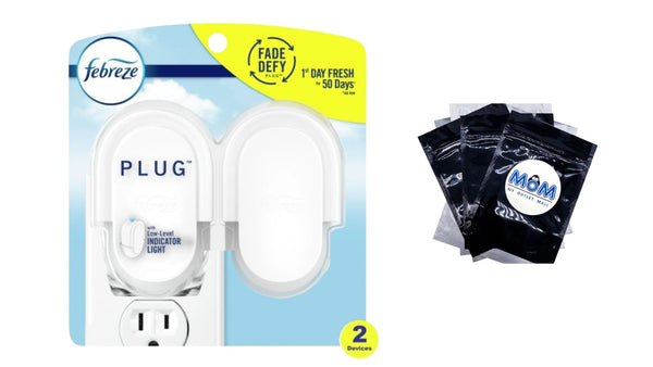 Plug in Air Freshener, Odor-Fighting Scented Oil Warmer Device - 1 pack - 2 count per pack - plus 3 My Outlet Mall Resealable Storage Pouches