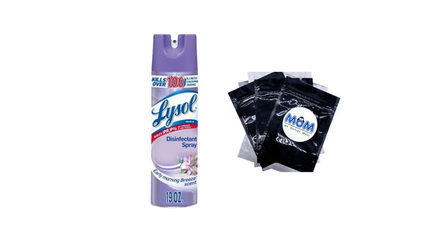Disinfectant Spray, Sanitizing/Antibacterial Disinfecting and Deodorizing, Early Morning Breeze - 1 pack - 19 oz per pack - plus 3 My Outlet Mall Resealable Storage Pouches