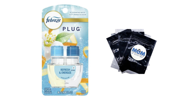 PLUG Air Freshener Oil Refill, Refresh & Energize, Zesty Orange Blossom - 1 pack - 0.87 oz per pack - plus 3 My Outlet Mall Resealable Storage Pouches
