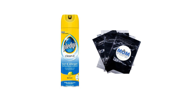 Dust & Allergen Multisurface Cleaner, Lemon - 1 pack - 9.7 oz per pack - plus 3 My Outlet Mall Resealable Storage Pouches