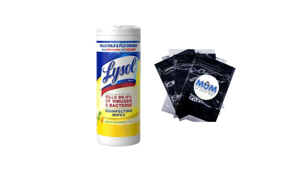 Disinfectant Wipes, Multi-Surface Antibacterial Cleaning Wipes, For Disinfecting and Cleaning, Lemon and Lime Blossom - 1 pack - 35 count per pack - plus 3 My Outlet Mall Resealable Storage Pouches