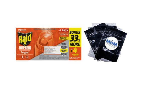 Concentrated Deep Reach Pest Insect Killer & Roach Fogger-  1 pack - 4 cans per pack plus 3 My Outlet Mall Resealable Storage Pouches