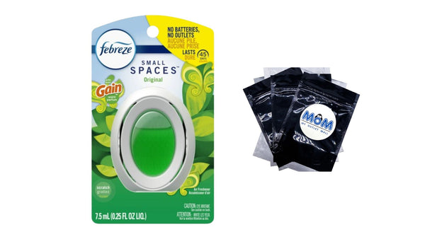 Small Spaces Air Freshener, Odor-Fighting, Gain Original - 1 pack - 1 count per pack - plus 3 My Outlet Mall Resealable Storage Pouches