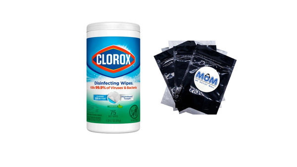 Bleach-Free Disinfecting and Cleaning Wipes, Fresh Scent - 1 pack - 75 count per pack - plus 3 My Outlet Mall Resealable Storage Pouches
