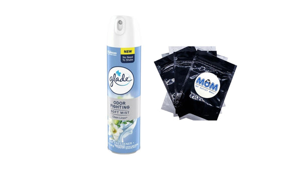 Odor Fighting Soft Mist Air Freshener Room Spray, Clean Linen - 1 pack - 8.0 oz per pack - plus 3 My Outlet Mall Resealable Storage Pouches