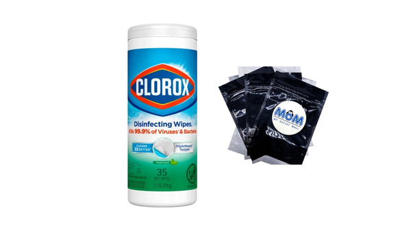 Bleach-Free Disinfecting Cleaner Wipes, Fresh Scent - 1 pack - 35 count per pack - plus 3 My Outlet Mall Resealable Storage Pouches