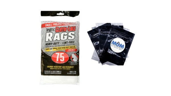 Cloth-Like Cleaning Rags - 1 pack - 75 count per pack - plus 3 My Outlet Mall Resealable Storage Pouches