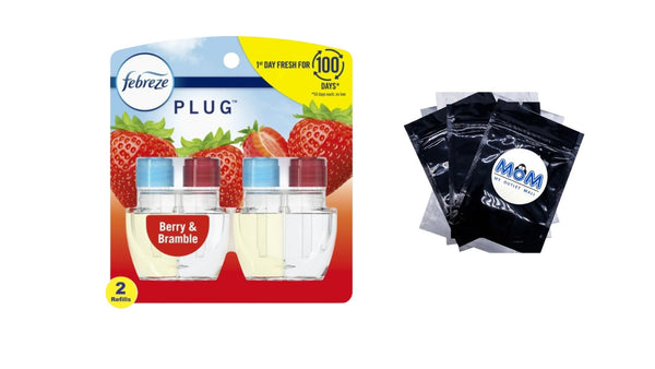 Plug Refill Odor-Fighting Air Freshener Berry & Bramble Scent - 1 pack - 2 count per pack - plus 3 My Outlet Mall Resealable Storage Pouches