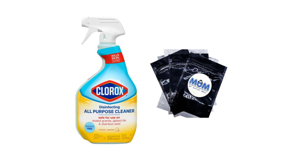 Disinfecting Bleach-Free All Purpose Cleaner, Crisp Lemon - 1 pack - 32 oz per pack - plus 3 My Outlet Mall Resealable Storage Pouches