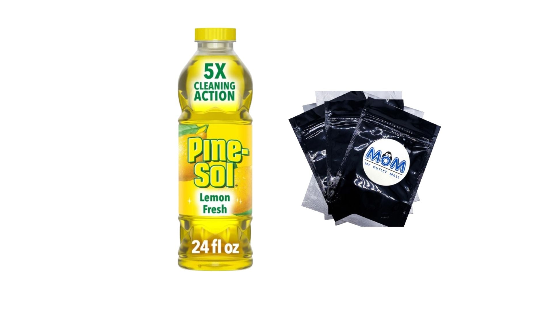 Multi-Surface Floor Cleaner, Lemon Fresh - 1 pack - 24 oz per pack - plus 3 My Outlet Mall Resealable Storage Pouches