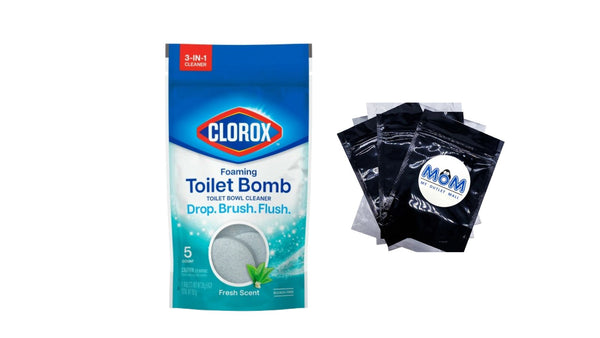 Foaming Toilet Bomb Toilet Bowl Cleaner, Bleach Free, Fresh Scent - 1 pack -  5 count per pack - plus 3 My Outlet Mall Resealable Storage Pouches