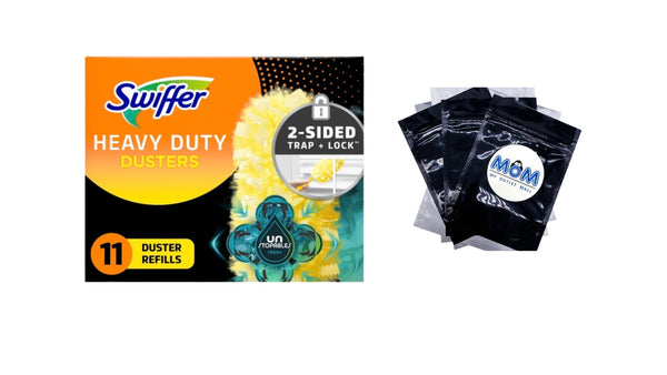 Duster Multi-Surface Heavy Duty Refills, Unstopables Fresh Scent - 1 pack - 11 Count per pack - plus 3 My Outlet Mall Resealable Storage Pouches