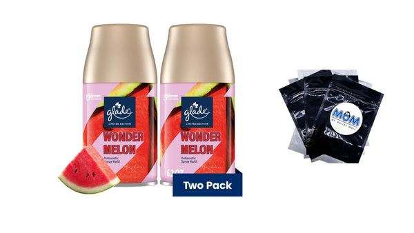 Automatic Spray Refill, Air Freshener, Infused with Essential Oils, Wonder Melon, 6.2 oz - 1 pack - 2 Count per pack - plus 3 My Outlet Mall Resealable Storage Pouches