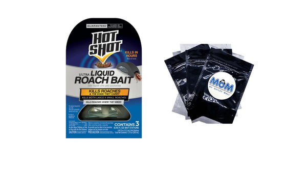 Ultra Liquid Roach Bait, Roach Killer, Kills Roaches & the Eggs They Carry -  1 pack - 3 count per pack plus 3 My Outlet Mall Resealable Storage Pouches