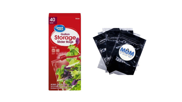 Fresh Seal Slider Zipper Bags, Gallon Storage  - 1 pack -  40 Count per pack - plus 3 My Outlet Mall Resealable Storage Pouches