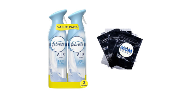 Air Freshener Spray, Odor-Fighting Room Spray, Linen & Sky- 1 pack - 2 count per pack - plus 3 My Outlet Mall Resealable Storage Pouches