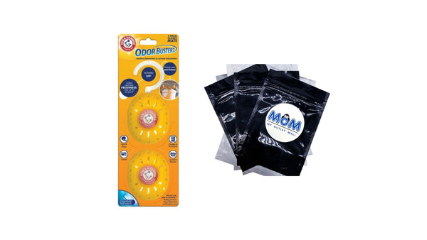 Odor Busterz Closet Mate -  1 pack - 2 count per pack plus 3 My Outlet Mall Resealable Storage Pouches