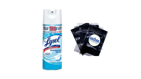 Disinfectant Spray, Sanitizing and Antibacterial Spray, For Disinfecting and Deodorizing, Crisp Linen - 1 pack - 19 oz per pack - plus 3 My Outlet Mall Resealable Storage Pouches