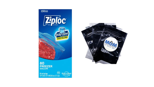 Freezer Gallon Bag, Stay Open Design, Grip 'n Seal Technology, Reusable - 1 Pack - 80 Count per pack- plus 3 My Outlet Mall Resealable Storage Pouches