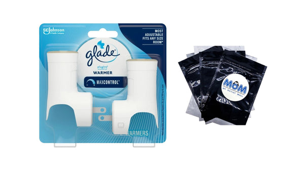 PlugIns Air Freshener Warmer, Holds Essential Oil Infused Wall Plug In Refill - 1 pack - 2 Count per pack - plus 3 My Outlet Mall Resealable Storage Pouches