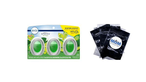 Small Spaces Air Freshener, Odor-Fighting, Gain Original - 1 pack - 3 Count per pack - plus 3 My Outlet Mall Resealable Storage Pouches