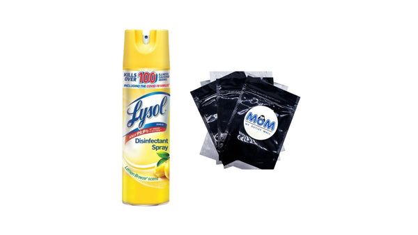 Disinfectant Spray, Sanitizing and Antibacterial Spray, For Disinfecting and Deodorizing, Lemon Breeze - 1 pack - 19 oz per pack - plus 3 My Outlet Mall Resealable Storage Pouches